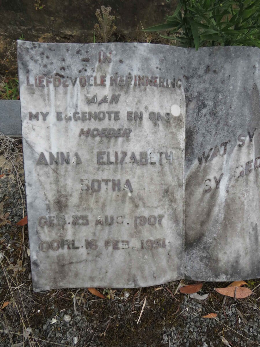 BOTHA Anna Elizabeth 1907-1951