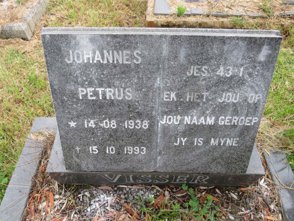VISSER Johannes Petrus 1938-1993