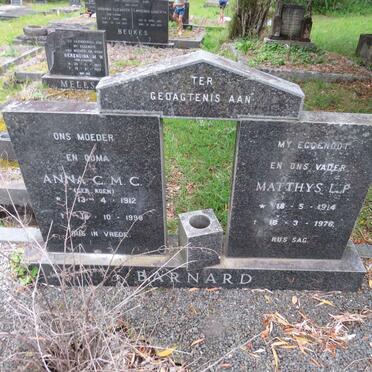 BARNARD Matthys L.P. 1914-1976 & Anna C.M.C. 1912-1999