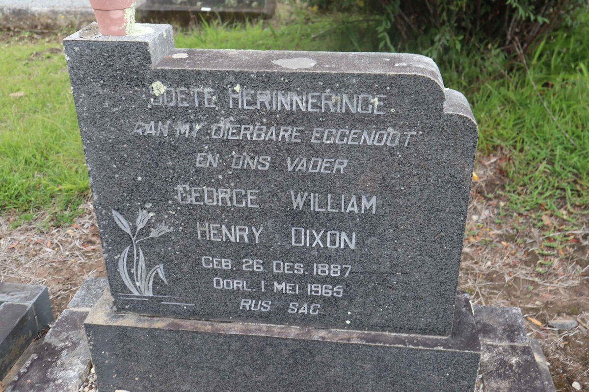 DIXON George William Henry 1887-1965
