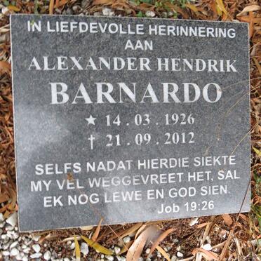 BARNARDO Alexander Hendrik 1926-2012