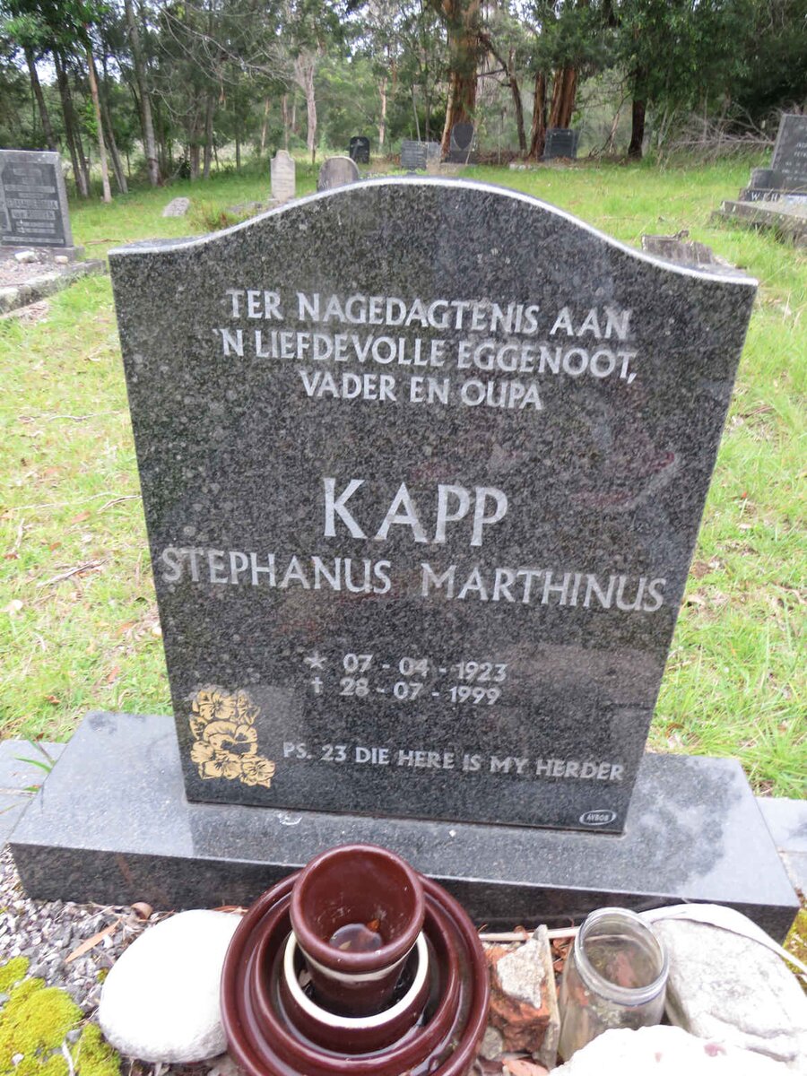 KAPP Stephanus Marthinus 1923-1999