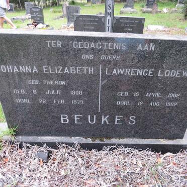 BEUKES Lawrence Lodewyk 1902-1962 & Johanna Elizabeth THERON 1908-1979