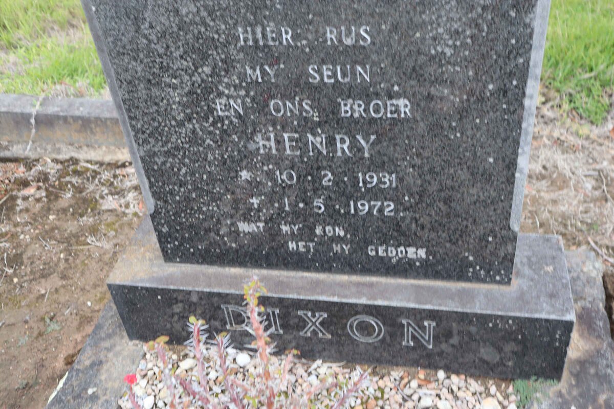 DIXON Henry 1931-1972