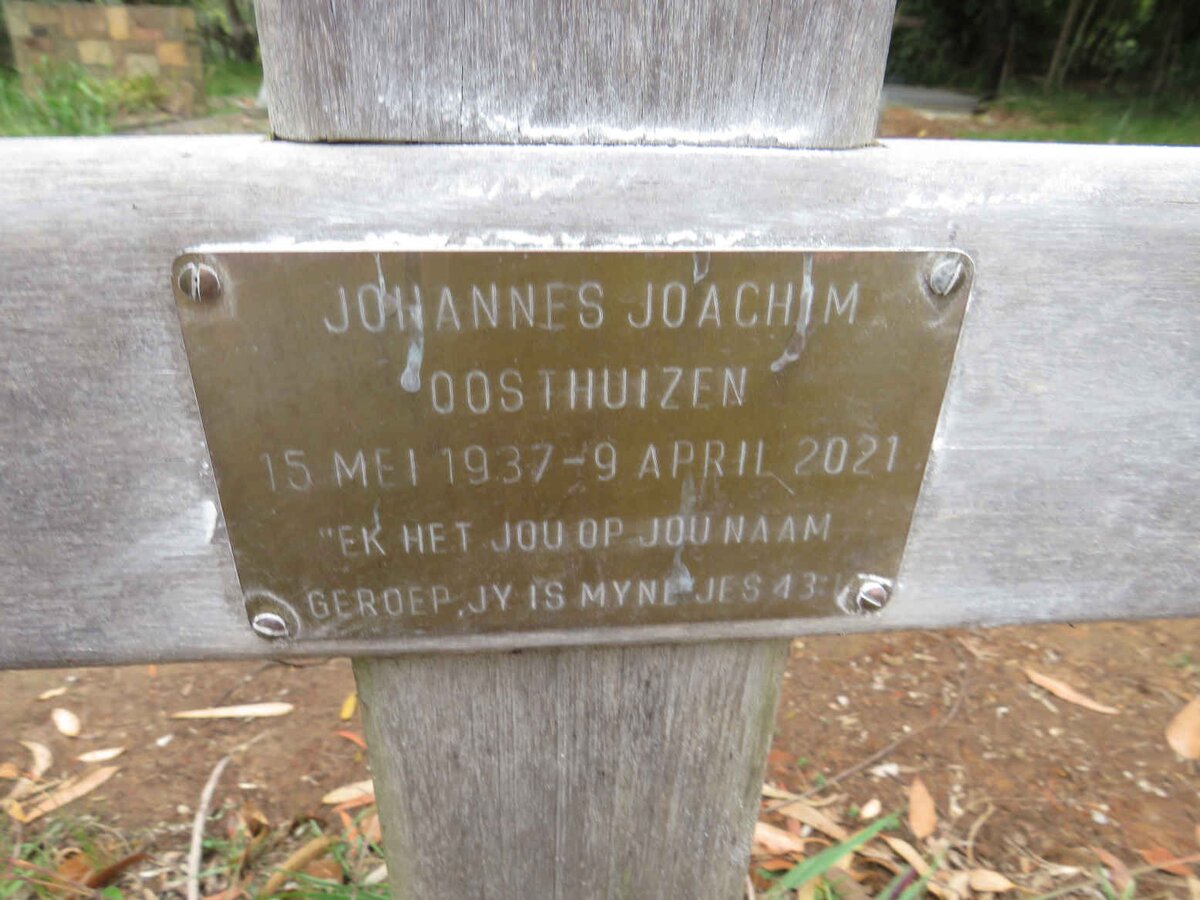 OOSTHUIZEN Johannes Joachim 1937-2021
