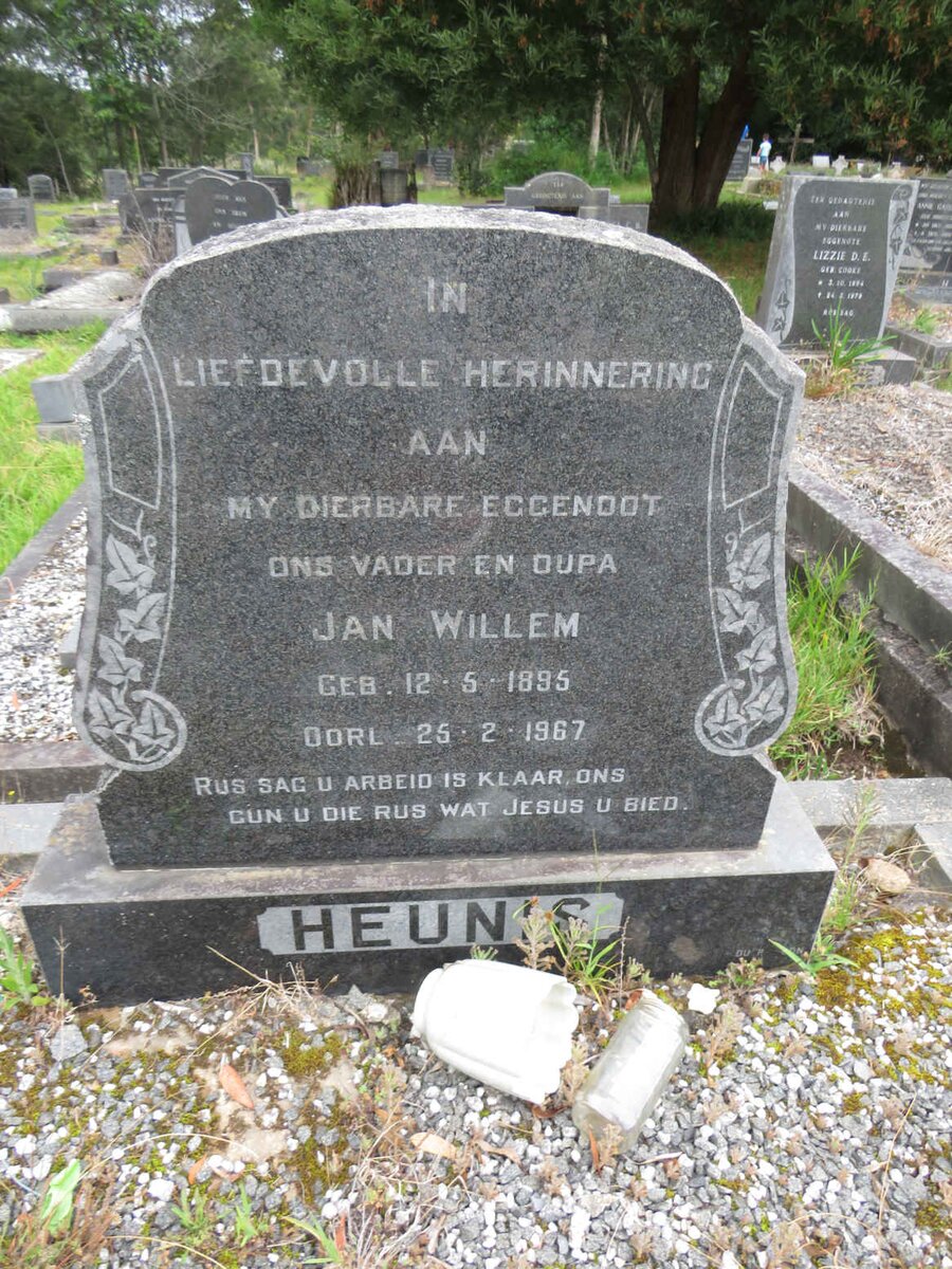 HEUNIS Jan Willem 1895-19676