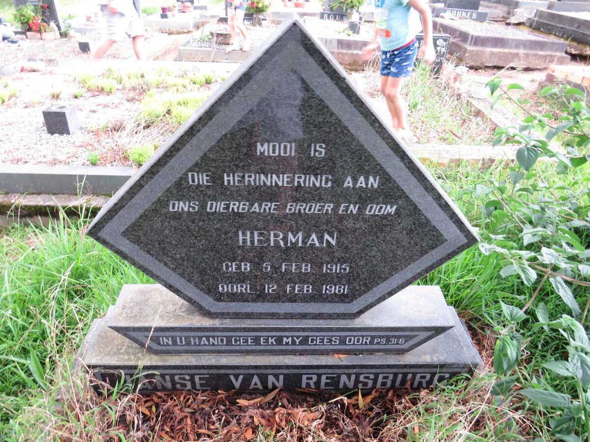 RENSBURG Herman, Janse van 1915-1981