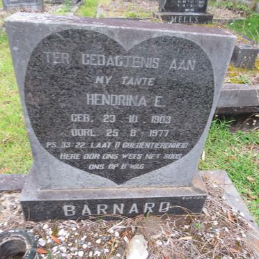 BARNARD Hendrina E. 1903-1977