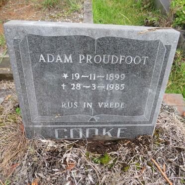 COOKE Adam Proudfoot 1899-1985