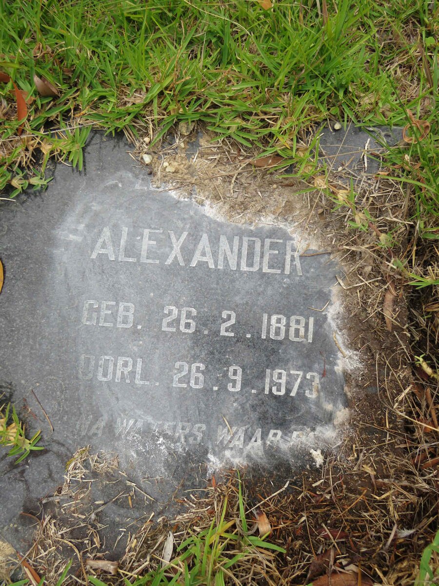 BARNARDO Alexander 1881-1973 & Louisa I. TERBLANCHE 1886-1970 _2