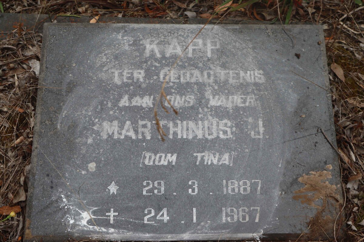 KAPP Marthinus J. 1887-1967