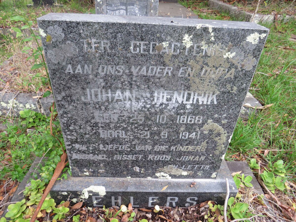 EHLERS Johan Hendrik 1868-1941