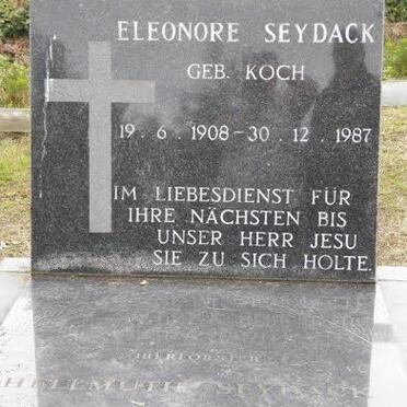 SEYDACK Hellmuth 189?-1974 &amp; Eleonore KOCH 1908-1987