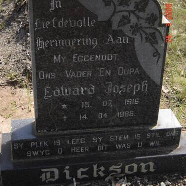 DICKSON Edward Joseph 1916-1988