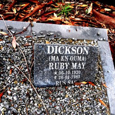 DICKSON Ruby May 1920-1985
