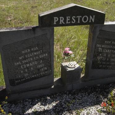 PRESTON Edward J. 1902-1978 &amp; Elizabeth J. 1910-1980