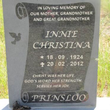 PRINSLOO Innie Christina 1924-2012