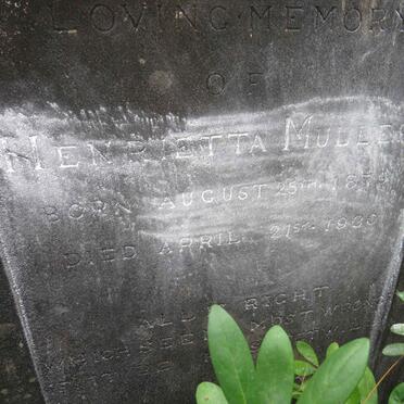 MULLER Henrietta 1879-1930 _2