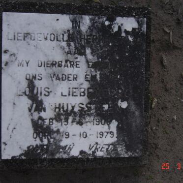 HUYSSTEEN Louis Liebenberg, van 1906-1979