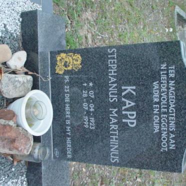 KAPP Stephanus Marthinus 1923-1999