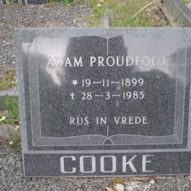 COOKE Adam Proudfoot 1899-1985