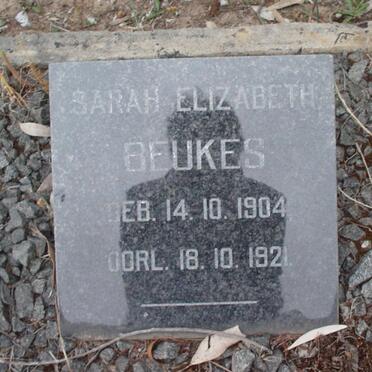 BEUKES Sameul 1899-1921 &amp; Sarah Elizabeth 1904-1921