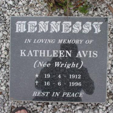 HENNESSY Kathleen Avis nee WRIGHT 1912-1996