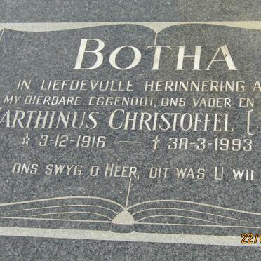 BOTHA Marthinus Christoffel 1916-1993