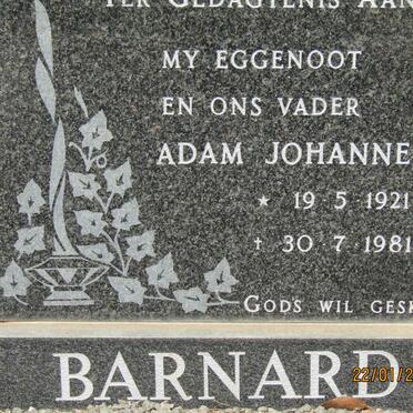 BARNARD Adam Johannes 1921-1981