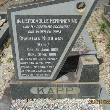 KAPP Christian Nicolaas 1906-1968