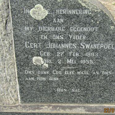 SWANEPOEL Gert Johannes 1893-1955