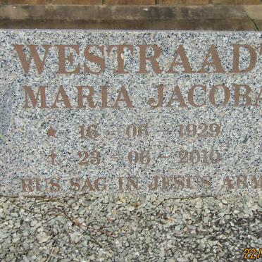 WESTRAADT Maria Jacoba 1929-2010