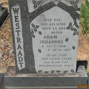 WESTRAADT Adam Johannes 1958-1977