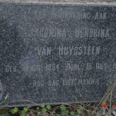 HUYSSTEEN Jacomina Hendrina, van 1894-1948