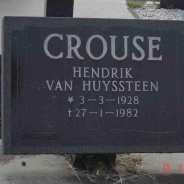 CROUSE Hendrik van Huyssteen 1928-1982