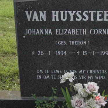 HUYSSTEEN Johanna Elizabeth Cornelia, van nee THERON 1894-1994