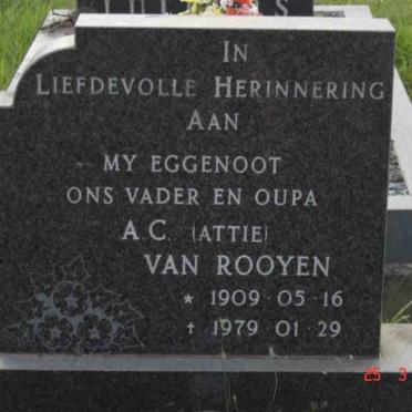 ROOYEN A.C., van 1909-1979