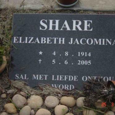 SHARE Elizabeth Jacomina 1914-2005