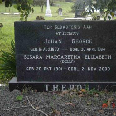 THERON Johan George 1899-1964 &amp; Susara Margaretha Elizabeth 1901-2003