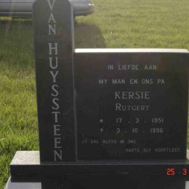 HUYSSTEEN Kersie Rutgert, van 1951-1996