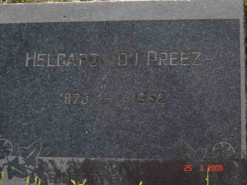 PREEZ Helgard, du 1870?-1952