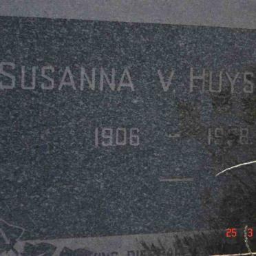 HUYSSTEEN Susanna, van 1906-1958