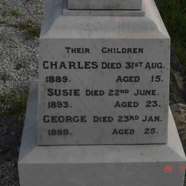 CUTHBERT Charles -1889 :: CUTHBERT Susie -1893 :: CUTHBERT George -1898
