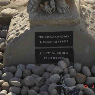 ROOYEN Paul Snyman, van 1981-2003
