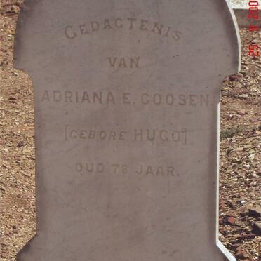 GOOSEN Adriana E. nee HUGO