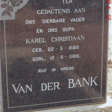 BANK Karel Christiaan, van der 1888-1966