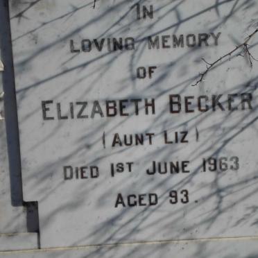 BECKER Elizabeth -1963
