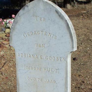 GOOSEN Adriana E. nee HUGO