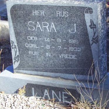 LANE Sara J. 1915-1932