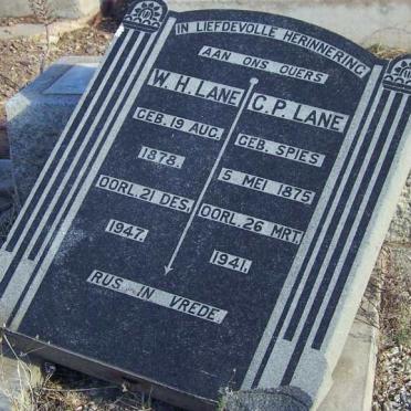 LANE W.H. 1878-1947 &amp; C.P. SPIES 1875-1941